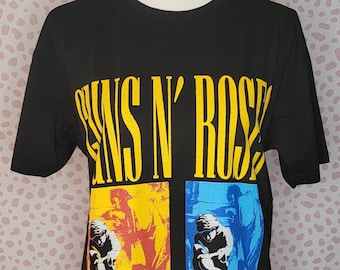 Guns N Roses Use Your Illusion World Tour 1992, Back Graphics, Men's Size Vintage Style Band Tee