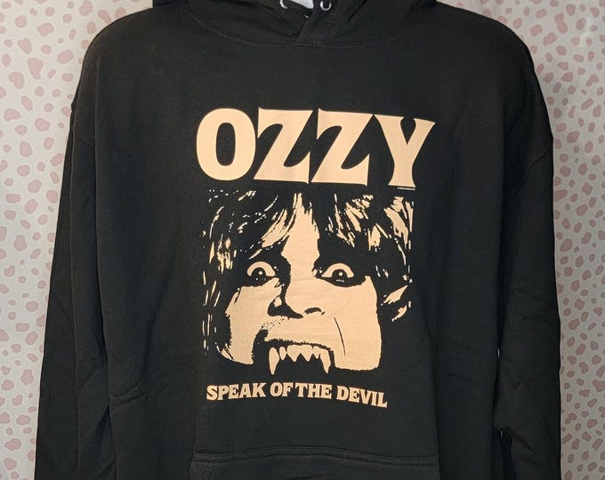 Featured listing image: Ozzy Osbourne Speak of the Devil Hoodie - Rock Off Licensed Black Hoodie