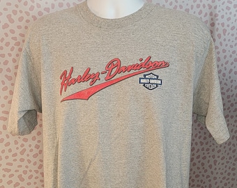 Vintage 1997 Harley Davidson Daytona Beach, Florida, Back Print, Gray Tee, Men's Size XL