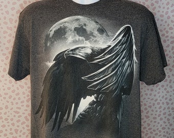 Eagle with Full Moon Vintage Tee, Men's Size Large, From Our Vintage Recycle Wear Collection