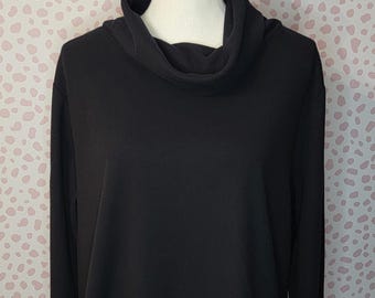Harley Davidson Cowl Turtle Neck Sweater, High Low Hem, Women's Size XL