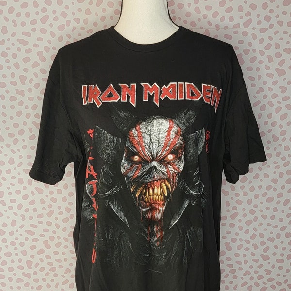 Iron Maiden Eddie Senjutsu Vintage Style Concert Tee, Gildan Softstyle Men's Size T-Shirt, Metal Music Band Tee