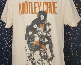 Motley Crue Sex, Drugs, Rock & Roll World Tour 1983 Vintage Style Band Tee