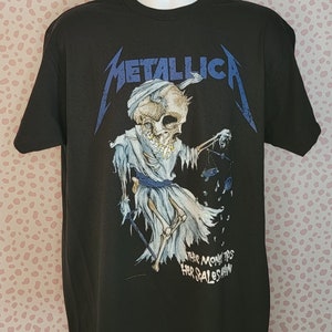 Metallica Doris artwork by Pushead Band Tee, Print on Back, Their Money Tips Her Scales Again, Gildan Heavy Cotton Men&#39;s Size by Rock Off