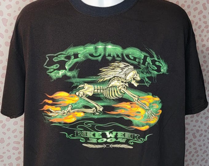 Featured listing image: 2004 Sturgis Bike Week Vintage Ringer T-Shirt, Sturgis Harley Davidson Bike Week, The Legend Lives On, Men's Size XL