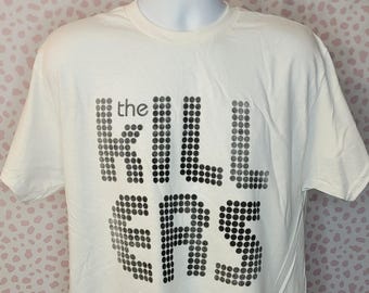 The Killers Sam's Town Band Tee, Full Back Print, White Men's Size High Quality by Merch Traffic
