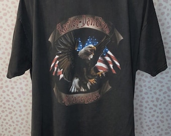 Vintage 2000 Harley Davidson T-Shirt, Las Vegas, Nevada, Men's Size 3X, Back Print, Made in USA