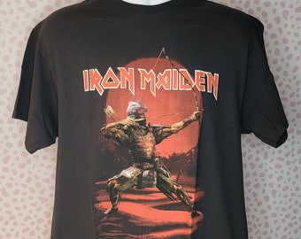 Iron Maiden Vintage Style Concert Tee, Senjetsu Eddie Archer with Back Graphics in Men's Size