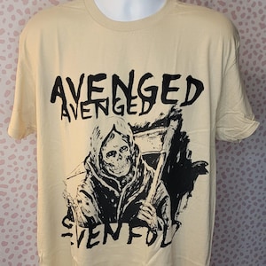 Avenged Sevenfold Grim Reaper Vintage Style Concert Tee, High Quality Men&#39;s Size T-Shirt by MerchTraffic