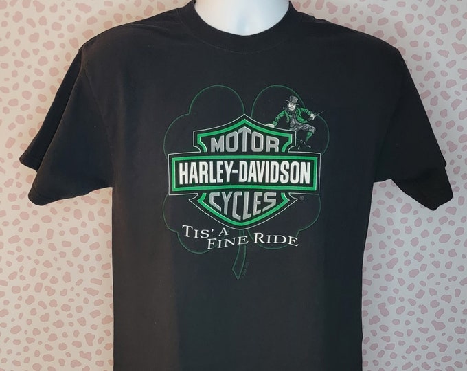 Harley Davidson Dublin, Ireland, Back Print, Irish Blood American Heart