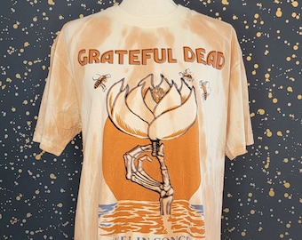 Grateful Dead Sugar Magnolia Tie Dye Vintage Style Band Tee, High Quality Men's Size Tee by Rock Off