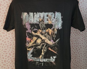 Pantera Cowboys From Hell Vintage Style Concert Tee, Men's Size, By Rock Off