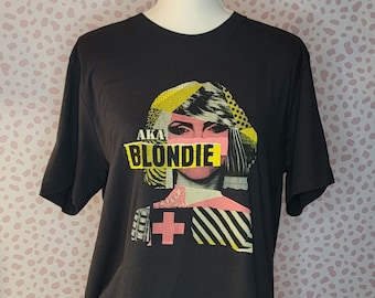 Blondie Pop Art Band Tee, Softstyle Men's Size Tee, Blondie Methane Pop Art High Quality Tee by Rock Off