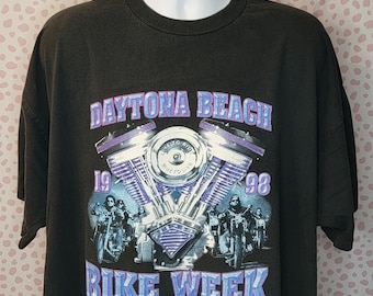 1998 Bike Week Daytona Beach FL Vintage T-Shirt, Back Print, A Biker Tradition, Men's Size 2X