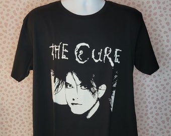 The Cure Band Tee, Robert Smith Illustration, Soft Music Tee, Men's Size by Rock Off