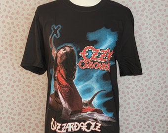 Ozzy Osbourne Blizzard of Ozz Vintage Style Band Tee, Gildan Softstyle Concert Tee, by Rock Off