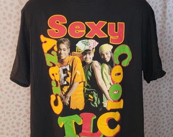 TLC Crazy Sexy Cool Band Tee, Large Print, Softstyle Men's Size Tee, By Rock Off