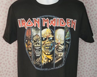 Iron Maiden Vintage Style Band Tee Eddie Evolution, Gildan Softstyle Concert Tee, Metal Music Band Tee, by Rock Off