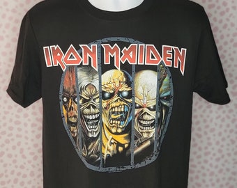 Iron Maiden Vintage Style Band Tee Eddie Evolution, Gildan Softstyle Concert Tee, Metal Music Band Tee, by Rock Off