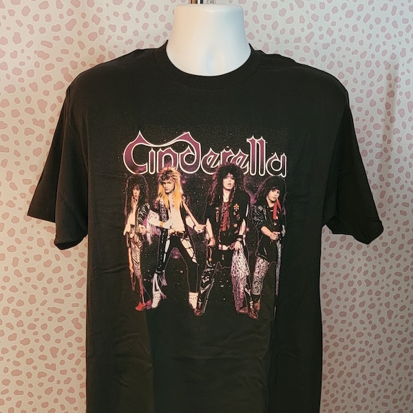 Cinderella-T-Shirt im Vintage-Stil in Herrengröße, hochwertiges Konzert-T-Shirt von Rock Off