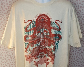 Baroness Gold & Grey Concert Tee, Antique White Men's Size T-Shirt, High Quality by Rock Off