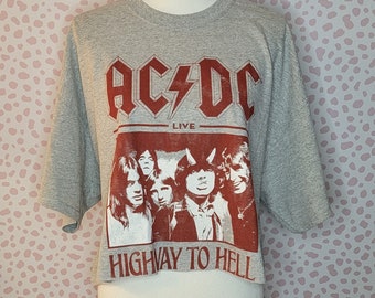 ACDC Highway to Hell Vintage Style Band Crop Top