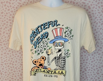 Grateful Dead Atlanta, GA 12-12-73 Band Tee, Softstyle High Quality Men's Size Tee, by Rock Off