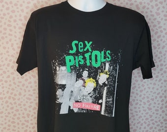 Sex Pistols No Future Cover Photo Band Tee, Soft Jersey Knit Material 100% Cotton, Men's Size, by Rock Off