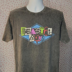 Beastie Boys Logo Stone Wash Band Tee, Men&#39;s Size High Quality Tee, by Rock Off