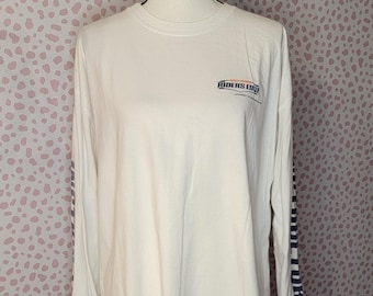 Harley Davidson Rider's Edge Shirt, Academy of Motorcycling, White Long Sleeve, Print on Back & Both Sleeves, Men's Size 2X, High Quality