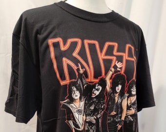 Kiss End of the Road World Tour Vintage Style Band Tee, Back Print, Men's Size