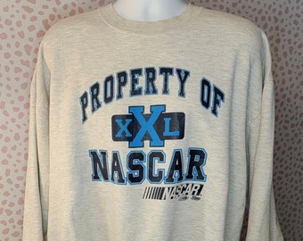 Property of XXL NASCAR Vintage Sweatshirt, Men's Size 2X, From Our Vintage Recycle Wear Collection