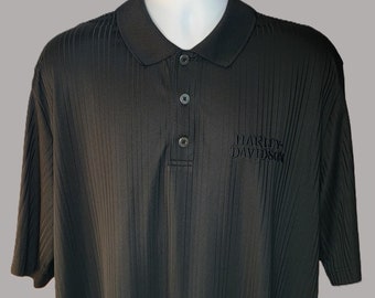 Harley Davidson Polo Shirt, Embroidered on front & on one sleeve, Walters Brothers HD of Peoria, IL, Men's Size 2X, High Quality