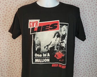 Guns N Roses Lies Band Tee, One in a Million, High Quality Music Tee, Men's Size, by Rock Off