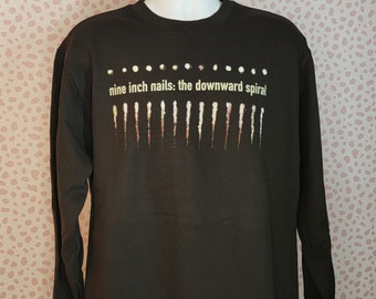 Nine Inch Nails Downward Spiral Sweatshirt, Salt & Teeth Men's Size by Rock Off