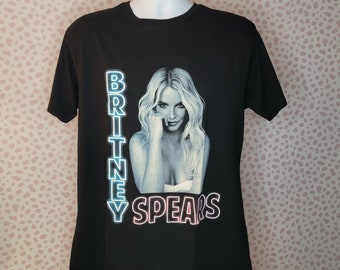Britney Spears Neon Light Band Tee, Sexy Britney, Save Britney, Men's Size Tee by Rock Off