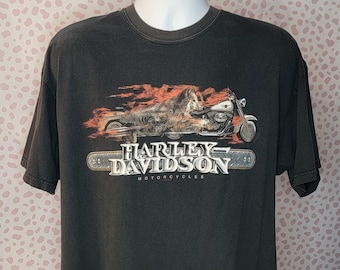 Vintage 2002 Harley Davidson Gettysburg PA Tee, Back Print, Battlefield Harley Davidson, Men's Size XL, High Quality Vintage Tee