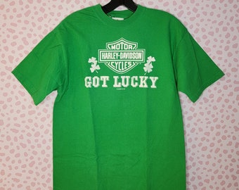 Harley Davidson Got Lucky T-Shirt, Back Print, Smith Brother's Johnson City, TN, Men's Size Medium