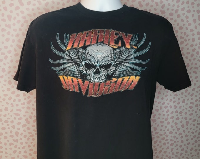 Featured listing image: Harley Davidson Key West Florida Keys T-Shirt, Men's Size Large, Back Print, Peterson's Harley Davidson