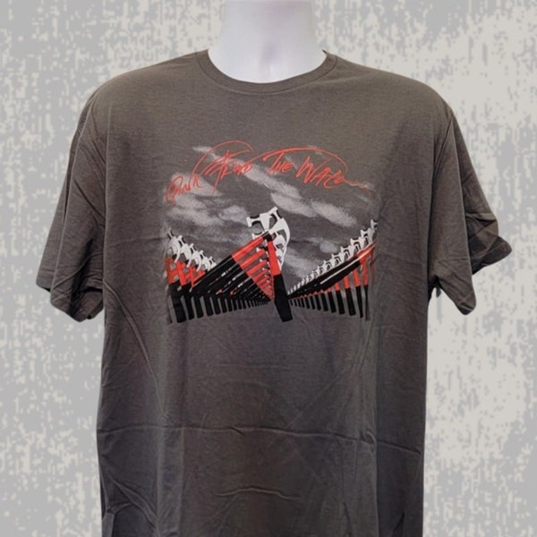 Pink Floyd The Wall Vintage Style Band Tee, Marching Hammers, Charcoal Gray, Men's Size, High Quality Band Tee by Rock Off