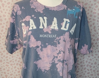 Vintage Distressed Canada Tee, Men's Size Large, Gildan Heavy Cotton, from our Vintage Recycle Wear Collection