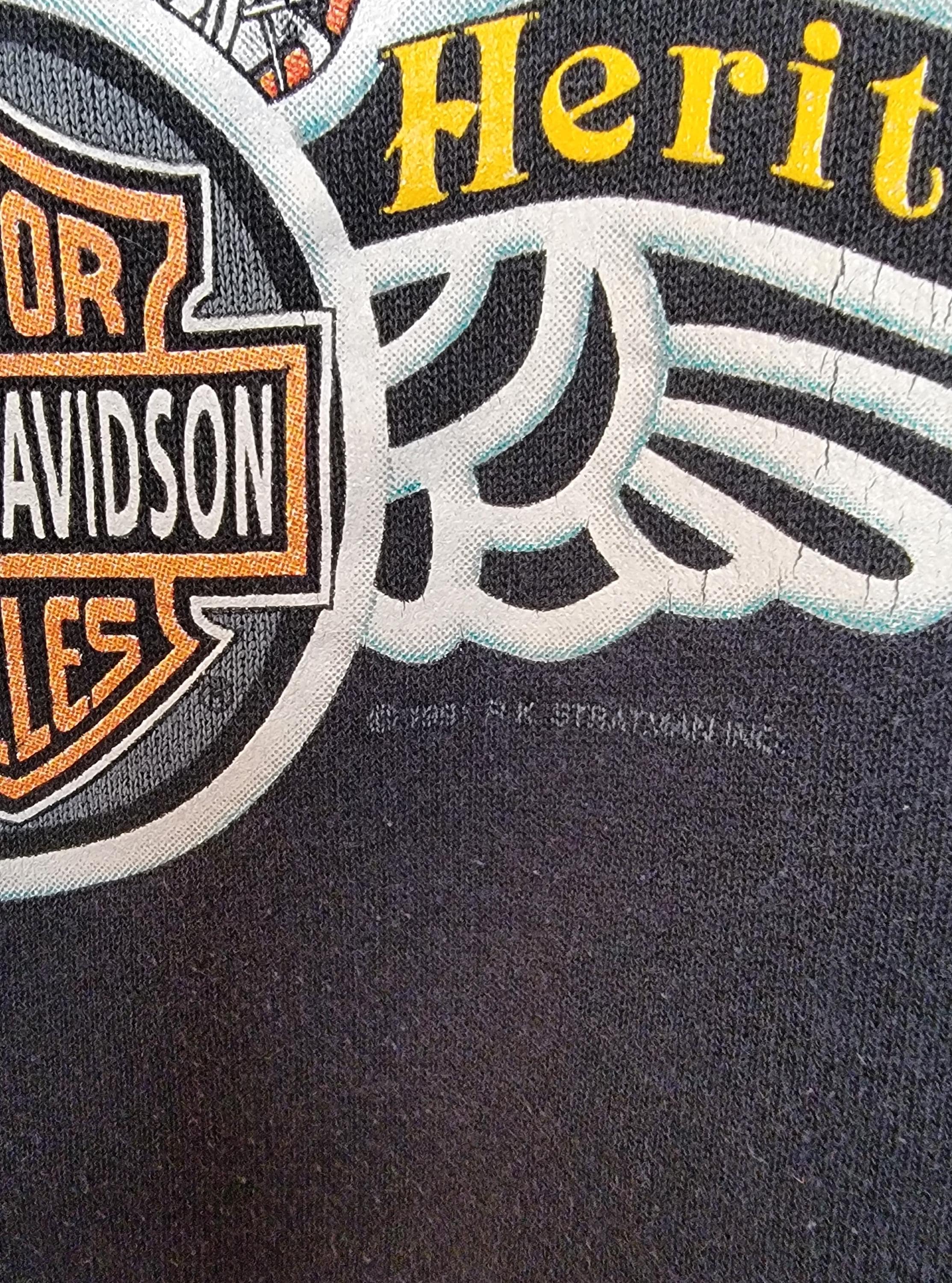 1991 Vintage Harley Davidson Sweatshirt, Racine, Wisconsin R&B HD, Black Sweatshirt, Men's Size 2X R.K. Stratman American Heritage 1991 Vintage Harley Davidson Sweatshirt, Racine, Wisconsin R&B HD, Black Sweatshirt, Men's Size 2X R.K. Stratman American Heritage