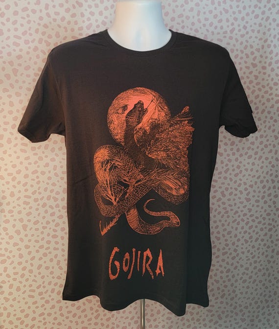 Gojira Serpent Moon Black Concert Tee,  High Quality Men's Size T-Shirt by Rock Off