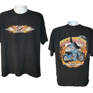 Vintage 2002 Bike Week Tee, J&P Cycles of Daytona Beach, Back Print, Men&#39;s Size XL, Keeping the World on 2 Wheels