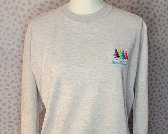 Stone Mountain Embroidered Sweatshirt, High Quality Vintage Sweatshirt, Size Large, From Our Vintage Recycle Wear Collection