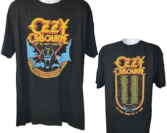Ozzy Osbourne No More Tours Band Tee, Back Print, Men's Size, High Quality Music Tee by Rock Off