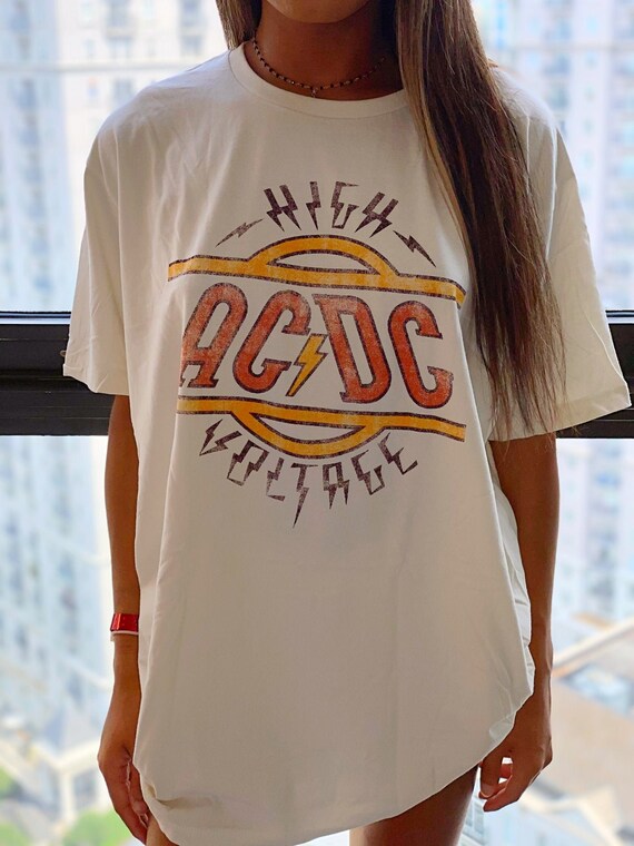 ac dc vintage concert t shirts