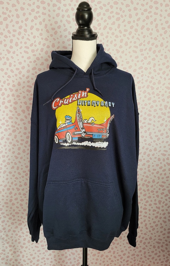 Cruisin' With My Baby, Vintage Graphic Hoodie, Na… - image 1