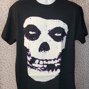 Misfits Punk Rock Classic Fiend Skull, Vintage Style Band Tee, Men&#39;s Size Large