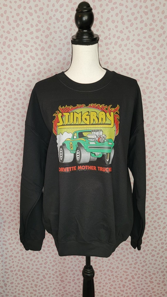 Vintage Chevy Stingray Corvette Muscle Car Graphic Sweatshirt